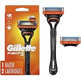 Gillette Fusion5 Razor for Men, Handle + 2 Razor Blade Refills