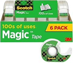 Scotch Magic Tape, Invisible, Home Office Supplies and Back to School Supplies for College and Classrooms, 6 Tape Rolls with 