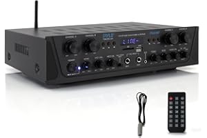 Pyle Karaoke Wireless Bluetooth Amplifier - 500W 4 Channel Stereo Audio Home Theater Speaker Sound Power Receiver w/AUX in, F