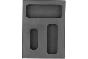 SEMME Salmue Graphite Melting Mold, Graphite Crucible Ingot Torch Melting Casting Refining Scrap Bar Combo Mold for Gold Silver Aluminum Melting Casting Refining Metal Jewelry