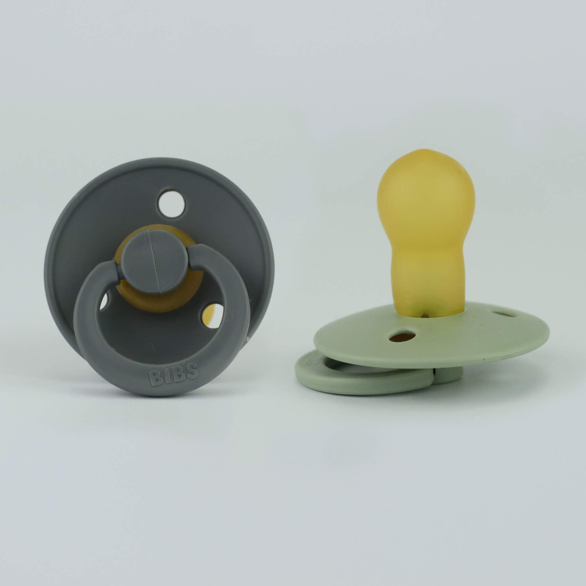 Bibs Dummy Size 3 | 2 Pack | 6 Colours | Original Bibs Pacifier (Smoke/Sage)