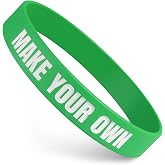 Custom Wristbands For Events, Fundraisers &amp; Promotions | Add Text, Icons, &amp; Logos | Bulk Rubber Bracelets | Classic 1/2&rdquo; | 100% Silicone