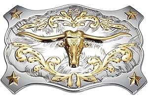 Longhorn bull Belt Buckle for Men- Western Rodeo Texas Cowboy Large Belt Buckles