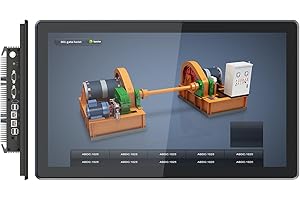 SunKol 21.5" IP65 Industrial Panel PC, 16:9 Embedded 10 Point Touch PC, Intel N5095, Windows 11 Pro, 2xLAN, 2xUSB3.0, 2xUSB2.