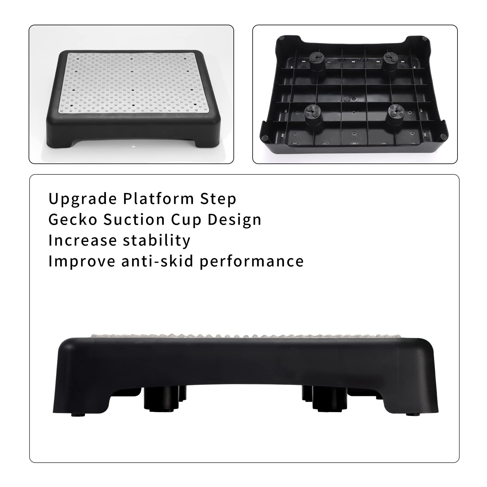 fotree Step Stool, Indoor Outdoor Non-Slip Platform Step Stools for Adults ＆ Elderly Senior, Portable Anti-Fall Safety Step Platform, Large Size 3.5 Inch High Rise Stairs