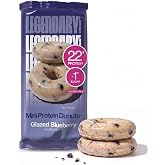 Legendary Foods Glazed Blueberry Protein Donuts, Protein Bar Alternative | 22g Protein Snacks for Adults &amp; Kids, Keto Snacks, Gluten Free Protein Breakfast, Low Sugar Mini Donuts