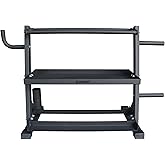 Lifeline Fitness Home Gym 3-Shelf Dumbbell and Kettlebell Storage Rack