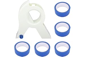 ASHATA Masking Paint Tape Applicator Set with 5 Rolls Blue Painter Tape, Portable Masking Tape Cutter for Painting, Trim, Win