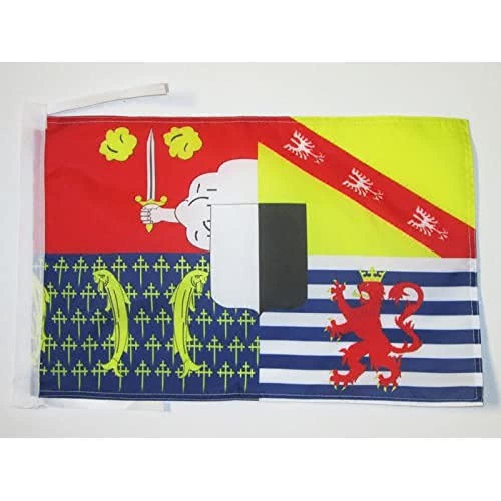 AZ FLAG - Moselle Flag - 18'' x 12'' - 100% Polyester French department - France Small Banner with Two Cords - Fade Resistant - Vivid Colors - 18x12 in - 45x30 Cm — image 1