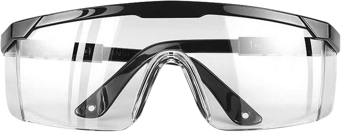 DJM Medical Safety Goggles with Universal Fit, Safety Glasses with Clear, Fog-Free, Anti-spittle, Anti Scratch and UV Protection Coated Lenses, Spectacles for Eye Protection （20 Pack)