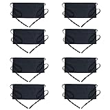 BOHARERS Waist Apron with 3 Pockets 8 Pack - Black
