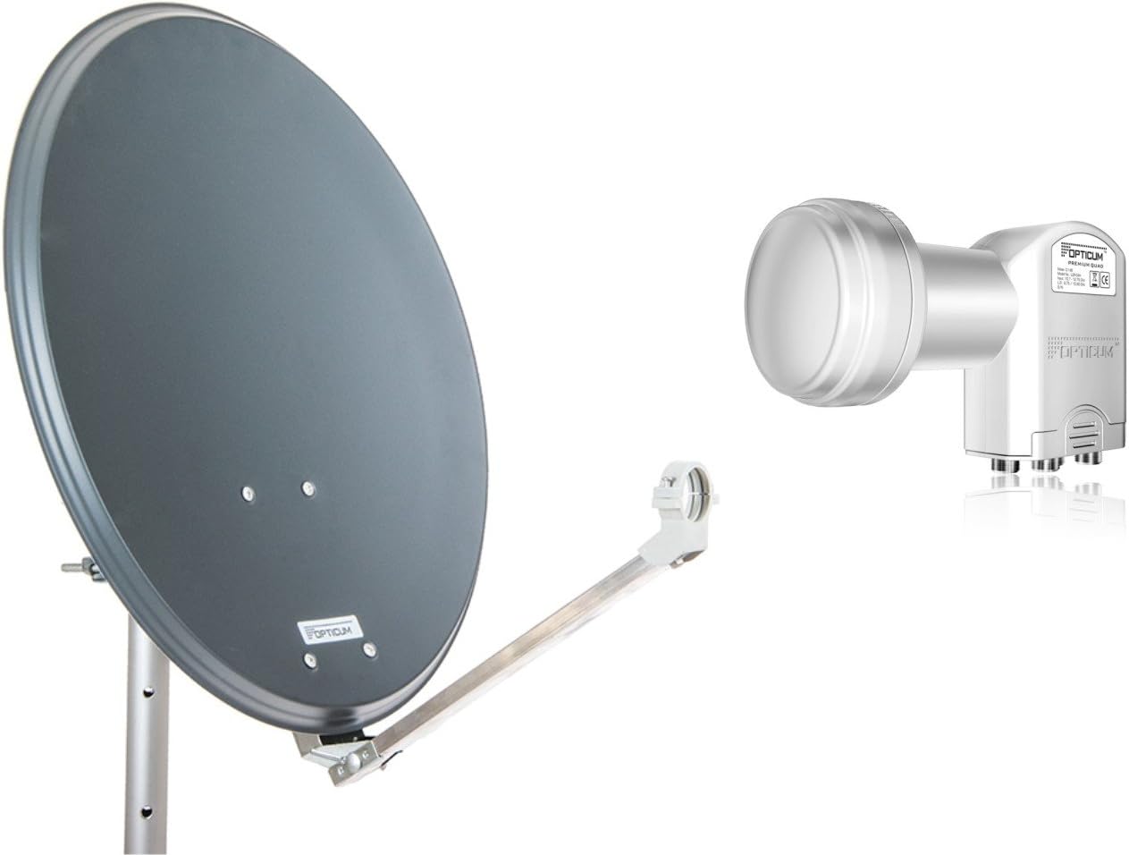 Kit Parabola Satellitare 60 Cm Con LNB Twin - DVB-S, 2 Uscite, Per Ricezione TV Via Satellite - Foto 6
