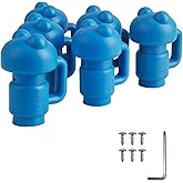 ZIZILAND 1.26" Diameter Trampoline Enclosure Pole Cap for Net Hook, 6 Pieces, Blue, Only Fit in 32mm(1.26in) Diameter Trampoline Pole