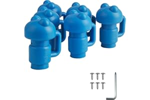 ZIZILAND 1.26" Diameter Trampoline Enclosure Pole Cap for Net Hook, 6 Pieces, Blue, Only Fit in 32mm(1.26in) Diameter Trampoline Pole