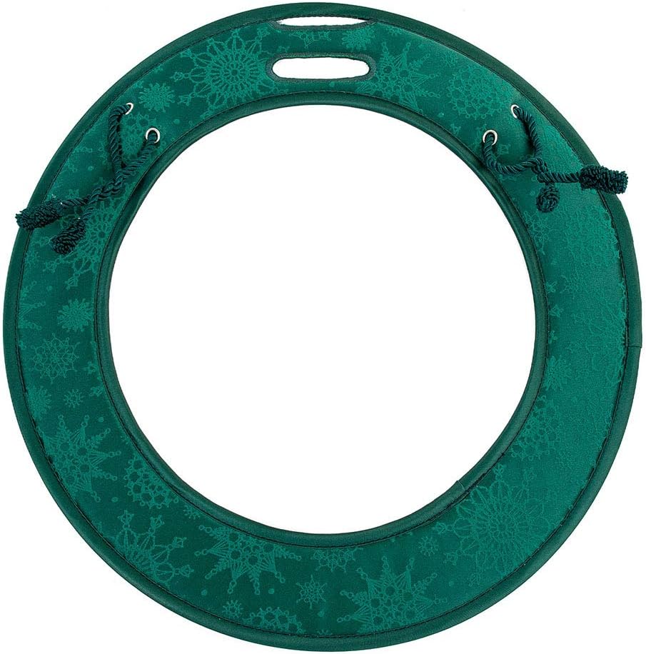 Wreaths, Garlands & Swags - [Door Protecting Holiday Wreath Pad] - Prevent Damage to Front Door - Fits 24 to 26 Inch Wreaths - Padding Prevents Scratches Dings and Dents - Decorative Protection from Seasonal Greenery (24-Inch)