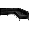 Flash Furniture HERCULES Imagination Series Black LeatherSoft Sectional Configuration, 5 Pieces