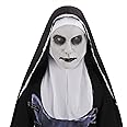 Nun Scary Latex Halloween Mask - Full Head Creepy Witch Zombie Clown
