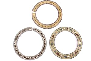 Alnicov 3PCS Guitar Soundhole Rosette Inlay Guitar Sound Hole Decoration Wood for Acoustic Guitar