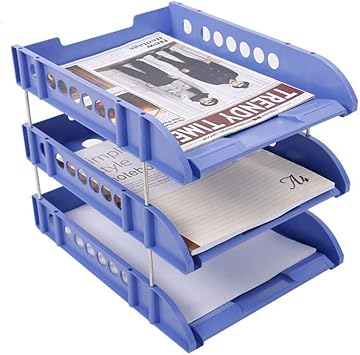 Afdk Classeur De Bureau En Plastique 3 Plateaux Corbeilles A Courrier Porte Fichier Corbeille A Papier Pour Papier A Lettre Document Bureau Bureau Amazon Fr Bricolage