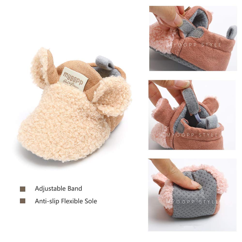 LAFEGEN Baby Booties for Boys Girls with Soft Lining Non Slip Gripper Newborn Infant Slipper Socks Toddler First Walker Crib Shoes 0-18 Months