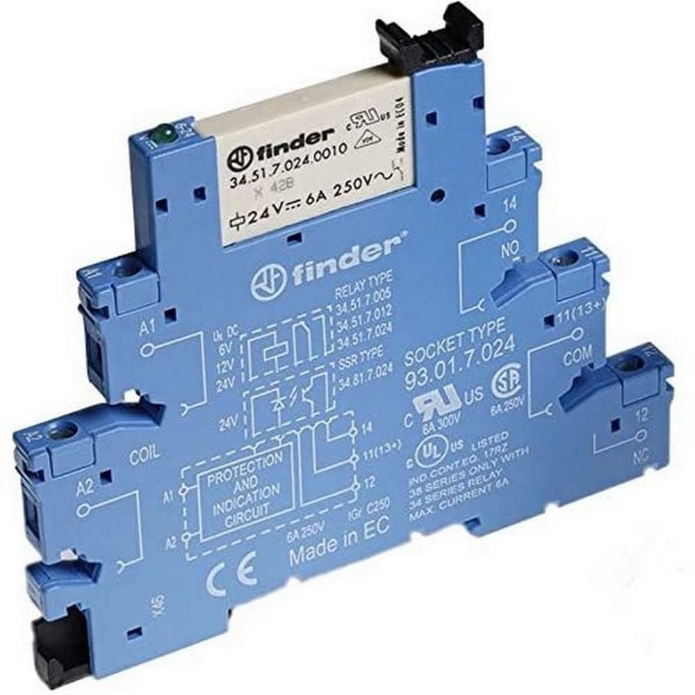 RELAY, SCREW TERM, 6A, 24VDC 38.51.7.024.0050 By FINDER