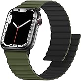 Anlinser Magnetic Bands Compatible with Apple Watch Band 49/46/45 44/42/41/40/38mm, Women Men Double Side Reversible Strap for iWatch Ultra 3-1 Series 11/10/9/8/7-1 SE (42/41/40/38, Green/Black)
