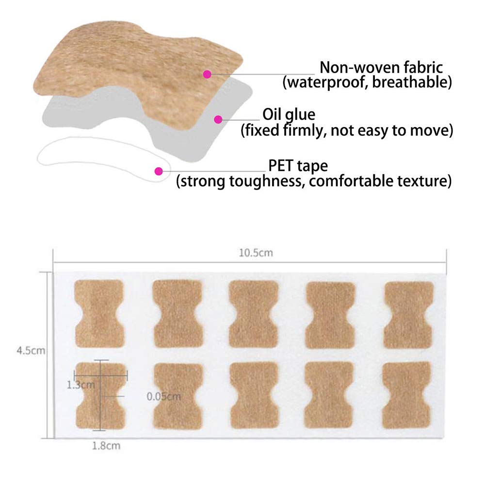 10 Sheet 100 pcs Ingrown Toenail Stickers Glue-free Toe Nail Correction Tools Professional Pedicure Tools, Foot Care Stickers for Unisex: Beauty