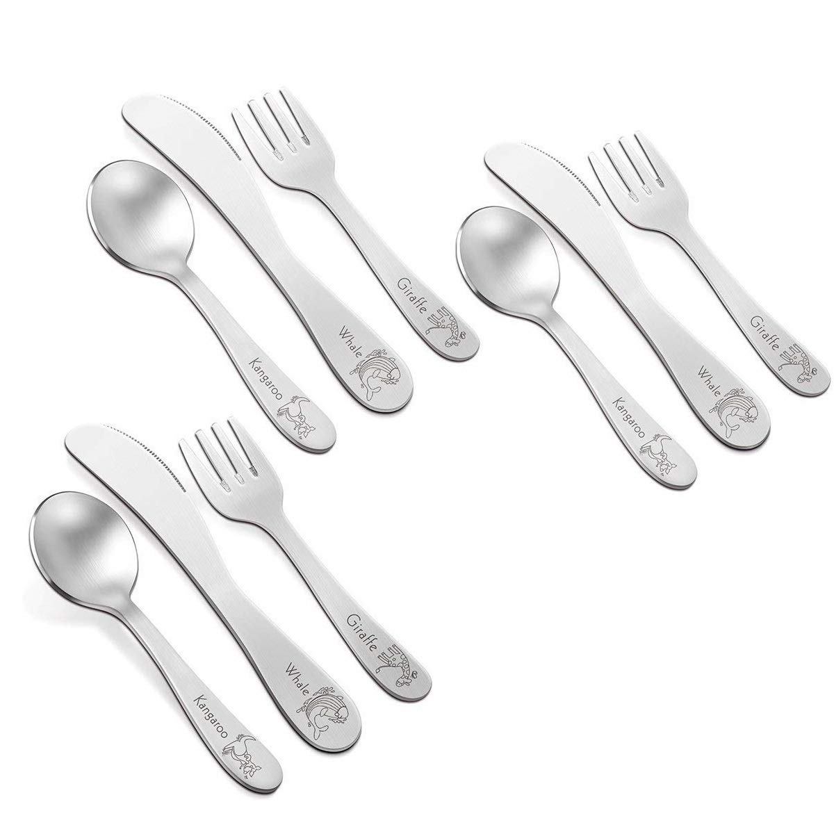 9 Piece Toddler Kids Preschoolers Utensil Flatware Silverware Cutlery