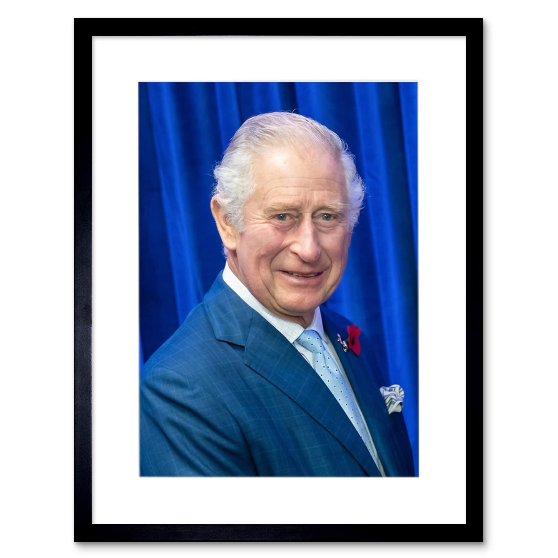 Artery8 King Charles III Third of England Scotland United Kingdom Glasgow Photo Artwork Framed Wall Art Print 12X16 Inch