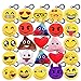 KUUQA 36 Pack Emoji Keychain Emoji Party Decorations Supplies Christmas for Kids Christmas Tree Hanging Decoration Treat Bag Goodies Bag Filler