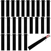 Windyun Large Clack Fan Bags Folding Pouch Sleeves Velvet Drawstrings Bags Holder Gift Wrap Protector for Line Dancing Rave Festival Wedding Travel Party, Fan Not Included(24 Pcs,14.57 x 2.76 Inch)