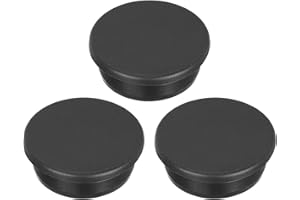 MECCANIXITY 3pcs T-Shaped Silicone Plugs 39.3mm 1-1/2 Inch Dia Snap in Plug Hole Seal Cover Round Rubber Stopper for Kitchen Rubber Bulkheads Waterproof Sealing Plugs Black