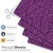 MiPremium Purple Glitter Heat Transfer Vinyl, Glitter HTV Iron On Vinyl (Pack of 4 Sheets), for T Shirts Sports Clothing, garments & fabrics, Easy Cut, Weed & Press Purple Glitter HTV Vinyl (PURPLE)
