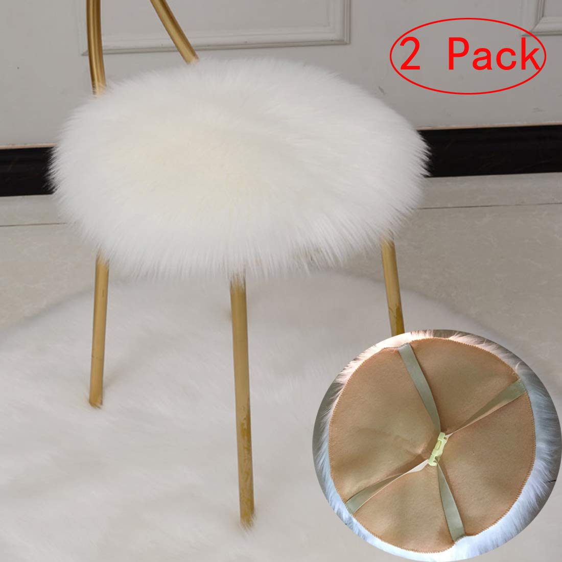Best Faux Fur Bar Stool Cushions Square