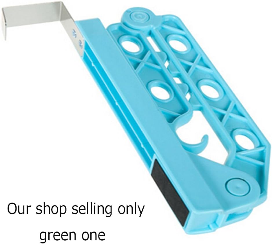 Hyacinthus Back the Door Hanger 5 Hole Hooks Retractable Clothes Indoor Rack Folding Hanger Hang Drying Rack Behind the Door Without Nails Hooks Coat Hooks (Plastic-Single)