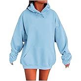 JiXiang Oversized Pullover Hoodies for Women Cute Fleece Hooded Comfy Fall Fashion Trendy Sweatshirt 2026 Casual Tops Clothes