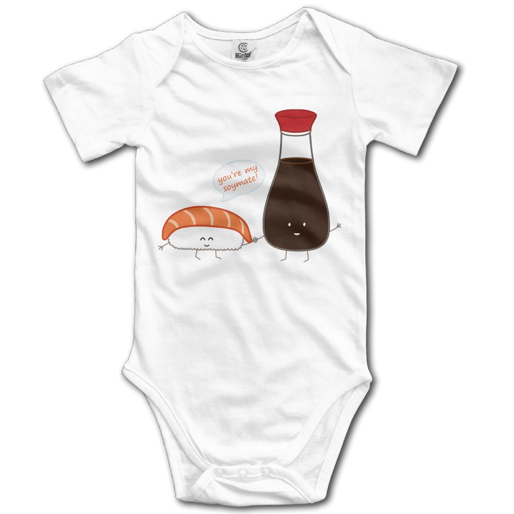 Baby 100% Cotton Short Sleeve Onesies Toddler Bodysuit You're My Soymate Baby Onesies