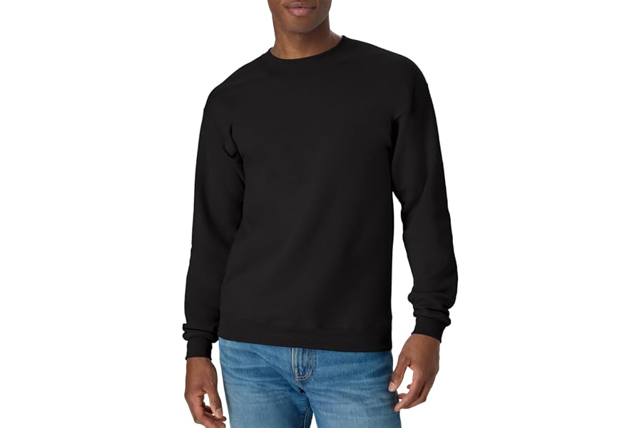 Hanes Men's Sweatshirt, EcoSmart Fleece Crewneck Sweatshirt, Big & Tall Available, 1 or 2-Pack
