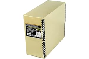 Lineco Tan Archival Document Storage Case, 5" Wide. Fits Letter-Sized Prints, Photos. Acid-Free, Lignin-Free. Metal Edge Rein