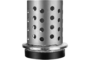 DZQ Perforated Casting Flask Vacuum Casting Stainless Steel Wall Flanged with Rubber Sprue Base(4" x 6")