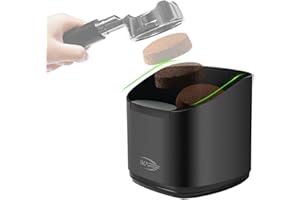 IKAPE Espresso Knock Box for Coffee Grounds, Barista Tool Enhanced for Better Manipulation - Black Espresso Machine Coffee Puck Disposal Box