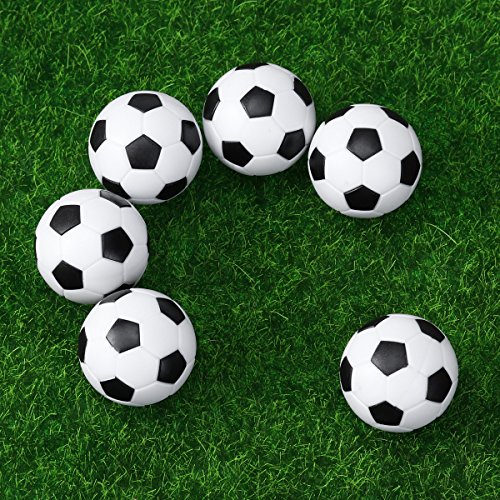 TOYMYTOY Table Soccer Football Balls Replacements 32mm Small Black/White Foosball Balls - Set of 6