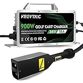 36 Volt Golf Cart Battery Charger, 18 AMP 36 Volt Golf Cart Charger for EZGO TXT with D Style Plug, 900W 36V EZGO Charger, 20% Faster & Safer for Lead Acid Battery, Auto Power-Off & IP67 Waterproof