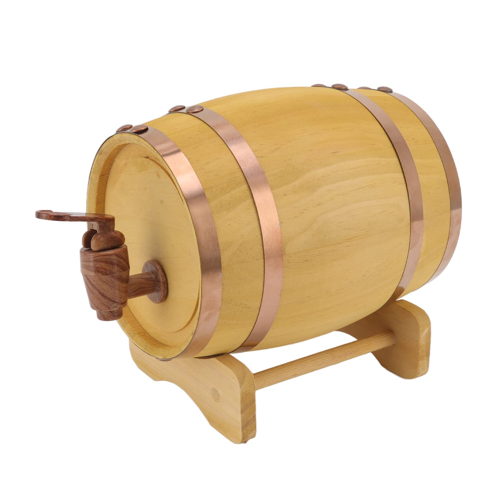 Wine Barrel with Stand and Spigot Bung, Pine Wine Barrel 750ml Wooden Barrel Keg for Storing Whiskey Wine Spirits Beer Liquor