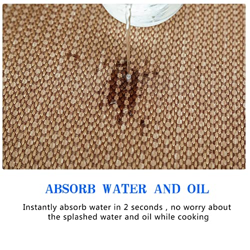 LUFEIJIASHI Kitchen Rugs and Mats Non Skid Washable Set of 2 PCS