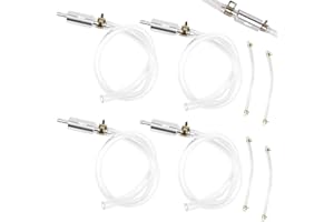 STITOKG 4-Pack Brake Bleeder Hose, Universal One-Way Valve Brake Bleeder Hose Kit – 6MM Air-Free Hydraulic Fluid Bleeding Tool for Hydraulic System Bleeding for Car Motorcyle Clutch