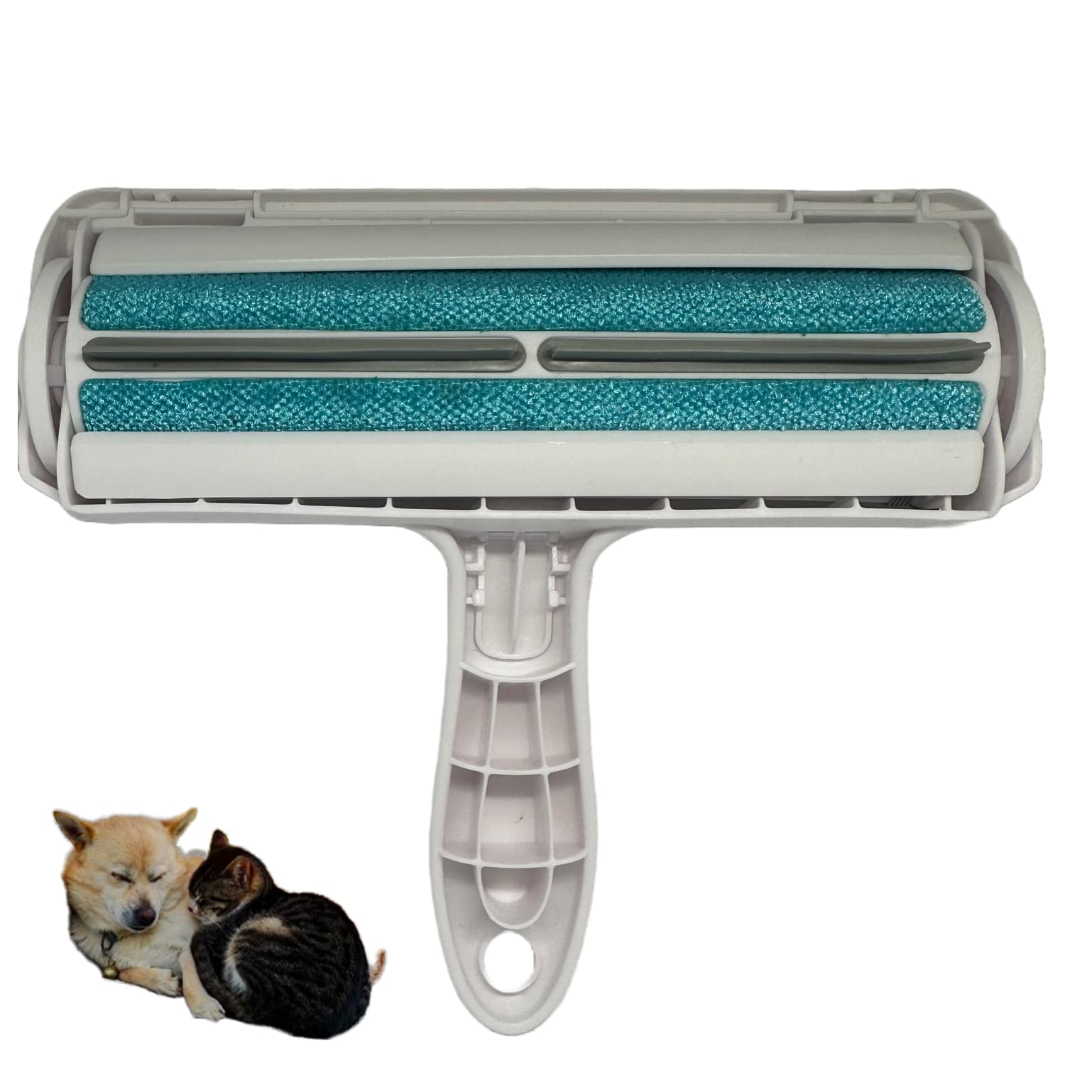 Cat & dog hair remover roller tool Animal Fur Lint Remover,reusable,portable,self cleaning, for Carpet, Furniture, Clothes, Bedding, laundry and Sofa,car seats, rugs,(white)