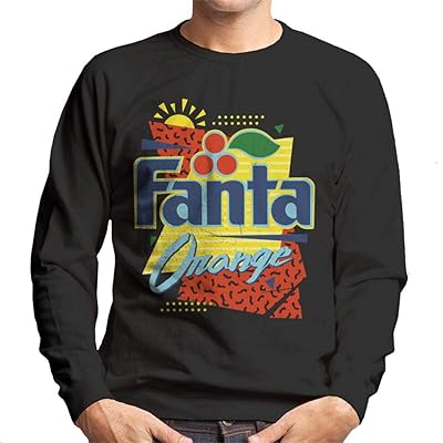 Buy Retro Neon Fanta Orange Men's Sweatshirt at Ubuy Kuwait - Main Image