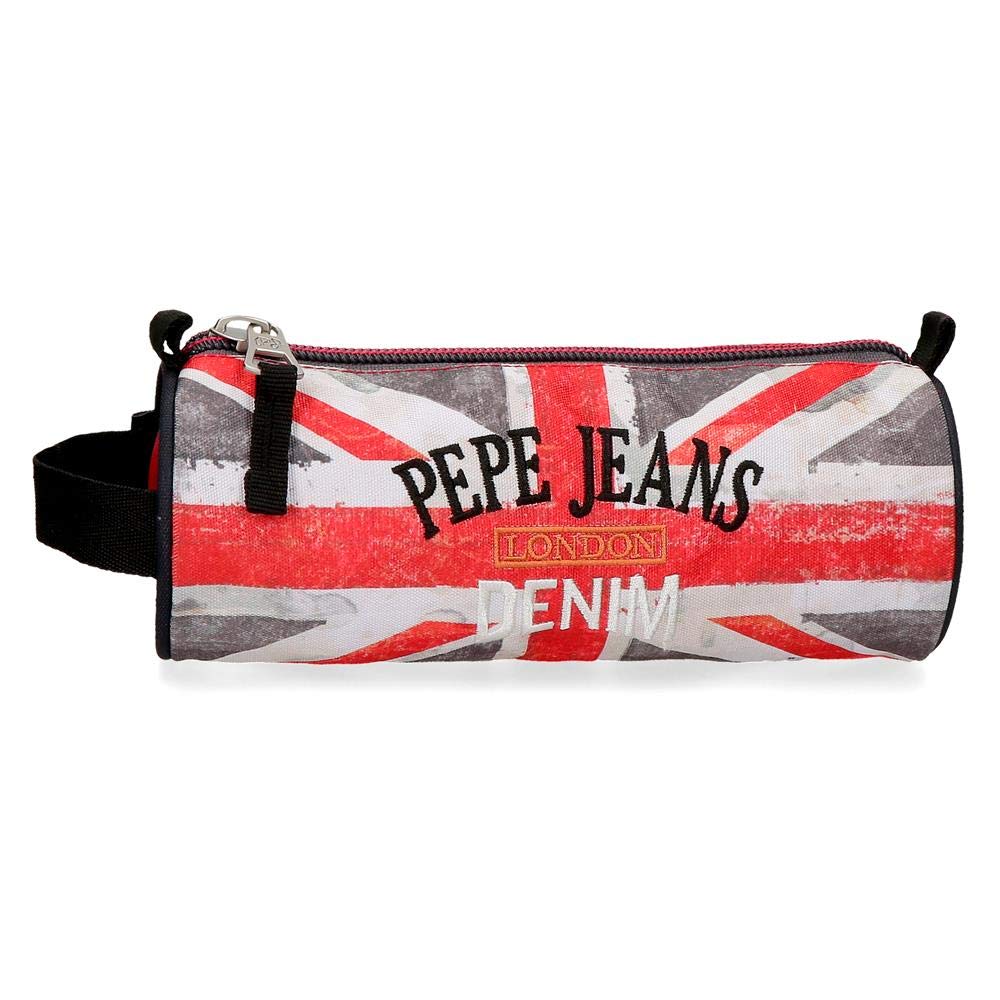 Pepe Jeans Calvin Round Pencil Case Multicoloured 23x9x9 cms Polyester
