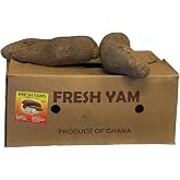 Certified Organic Pure Fresh Ghanaian Yam/New PONA Yam/Very Yummy Cholesterol,10 lbs, 2/3 Pieces, Produce of Ghana